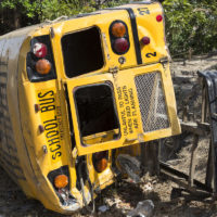 school bus rolled over in accident